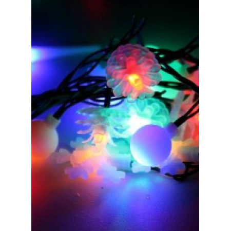 Гирлянда КОС_GIR30LEDMIX2_RGB "Новогодний микс"  30 LED разноцвет 4,4 м 8 режимов