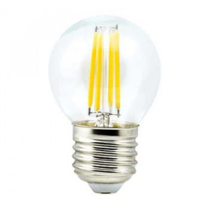 Лампа светодиодная E27 G45 LED 6,0W 220V 2700K 360° filament прозр.нит.шар 77x45 Ecola Light Globe
