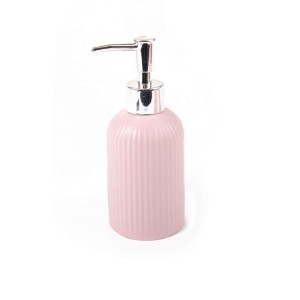 Дозатор для жидкого мыла Плиссе розовый мат