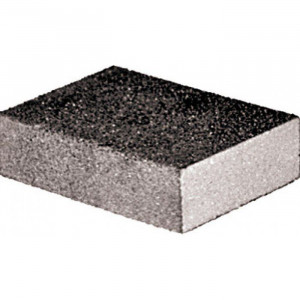 Губка шлифовальная Р60/Р80 алюминий-оксидная 100х70х25мм средняя жесткость