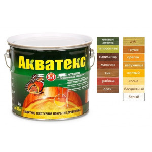 Текстурное покрытие орех" Акватекс" 0.8 л.