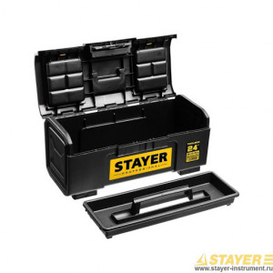 Ящик для инструмента "TOOLBOX-24" пластиковый, STAYER Professional