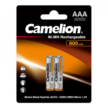 Аккумулятор Camelion R03 800 mAh Ni-MH BL2