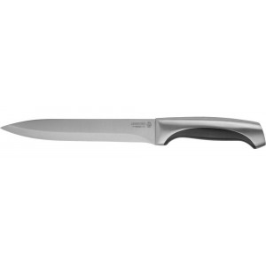 Нож нарезочный, рукоятка с металлическими вставками, лезвие из нержавеющей стали, 200мм