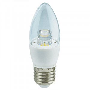 Лампа светодиодная E27 свеча LED 7,0W 220V 4000K проз.с линзой 103x37 Ecola candle Premium