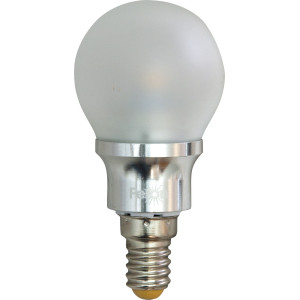 Лампа светодиодная E14 3.5W 6LED 230V 4000K хром LB-40
