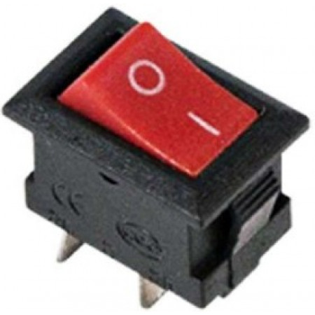 Выключатель клавишный 250В  3А (2с) ON-OFF красный Micro (RWB-101) Rexant