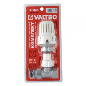 Клапан с термостатической головкой VALTEC, для рад. прямой 1/2"