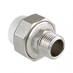 Соединитель ПП VALTEC разъемный с переходом нар. рез.D20-3/4"