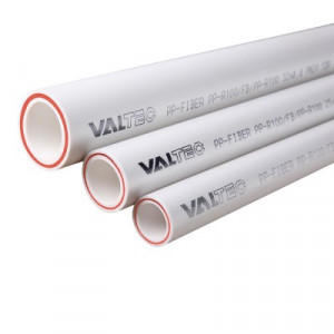 ТРУБА PP- FIBER VALTEC армированная стекловолокном, PN 20, 40 MM (белый, по 2м)