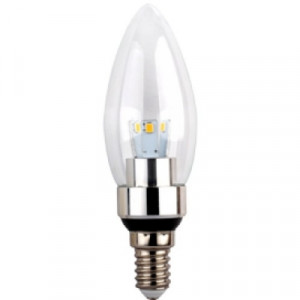 Лампа светодиодная E14 свеча LED 3,3W 220V 4000K искристый трилистник 111x35 Ecola candle