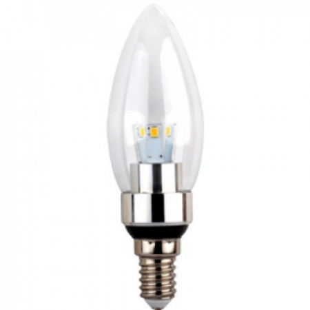 Лампа светодиодная E14 свеча LED 3,3W 220V 4000K искристый трилистник 111x35 Ecola candle