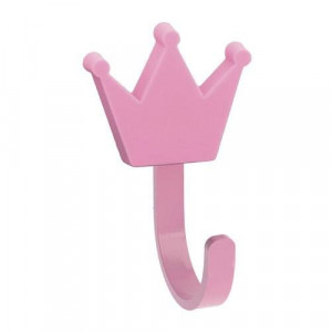 Крючок мебельный WM-CROWN корона, розовый