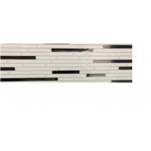 Панель АБС Фартук Лофт белый металлик 3000х600х1,5мм