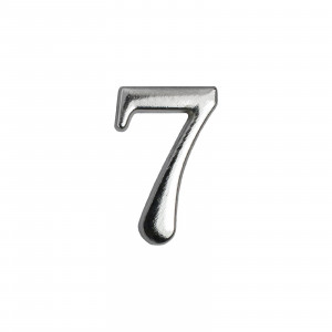 Цифра дверная АЛЛЮР "7" на клеевой основе  хром