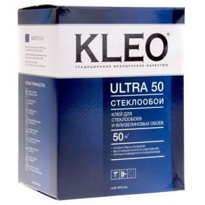 Клей обойный KLEO ULTRA 50 для стеклобоев.и флиз.обоев 500г