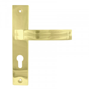 Ручка дверная на планке 106-62 мм (золото)