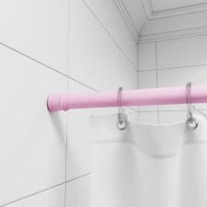Карниз для ванной комнаты, 110-200 см. Розовый. Milardo. 013А200М14