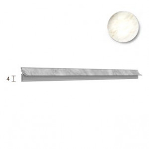 Раскладка стыковая для внутренних углов 2,5м "Идеал Мармори", 101 Мрамор белый