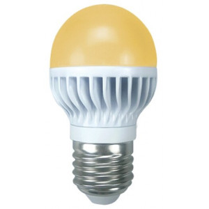 Лампа светодиодная E27 G45 LED 7,0W 220V золот. шар (ребристый алюм. радиатор) 82х45 Ecola globe