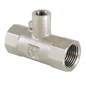 Тройник VALTEC, под датчик теплосчётчика, 1/2"х M10 х1/2" вн.-вн.-вн.