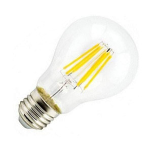 Лампа светодиодная E27 А60 LED 8,0W 220V 2700K 360° filament прозр.нит. 105x60 Ecola Premium